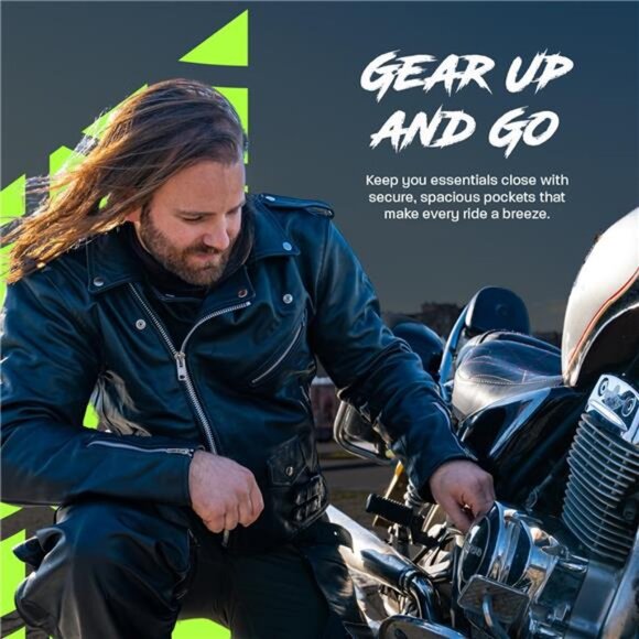 Leather Motorcycle Jacket Ultra Comfy Vintage Style Black Leather Jacket - Picture 6 of 8